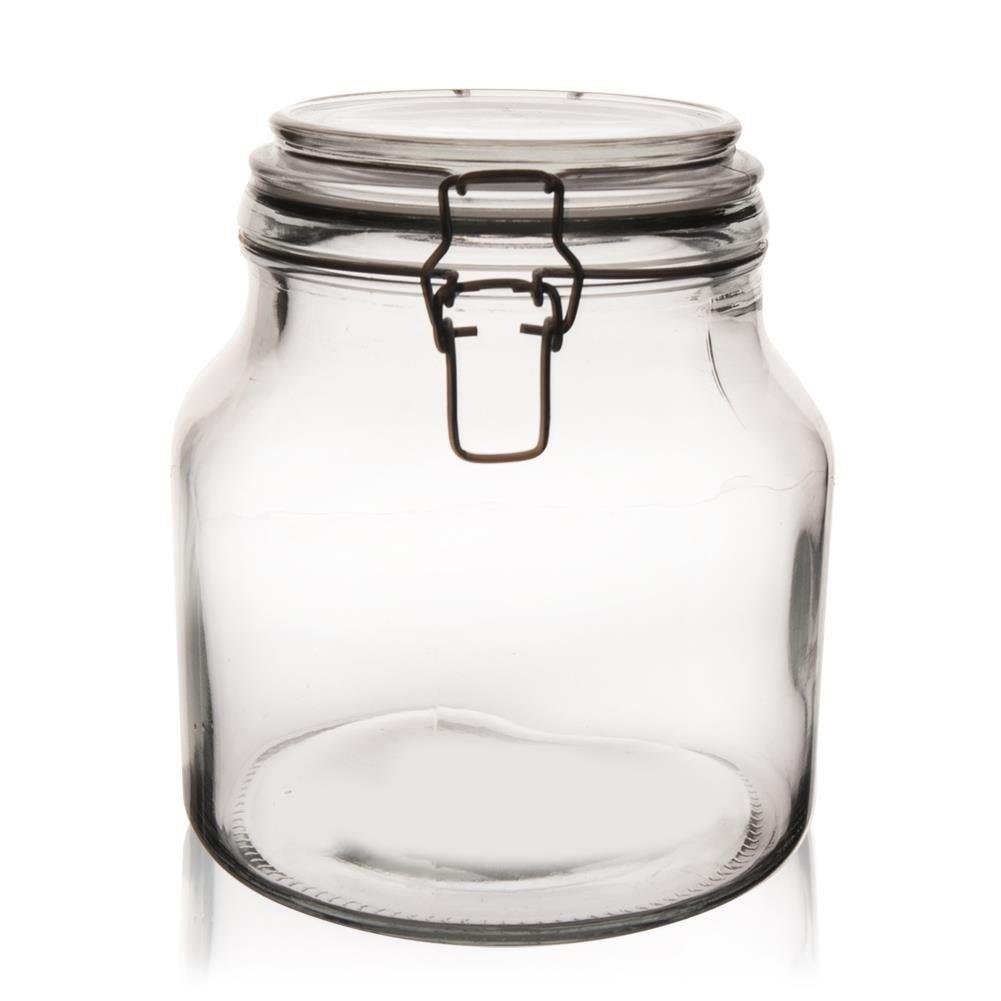 Recipient depozitare, Orion, Sticla, Inchidere etansa, 1.85 L, Transparent